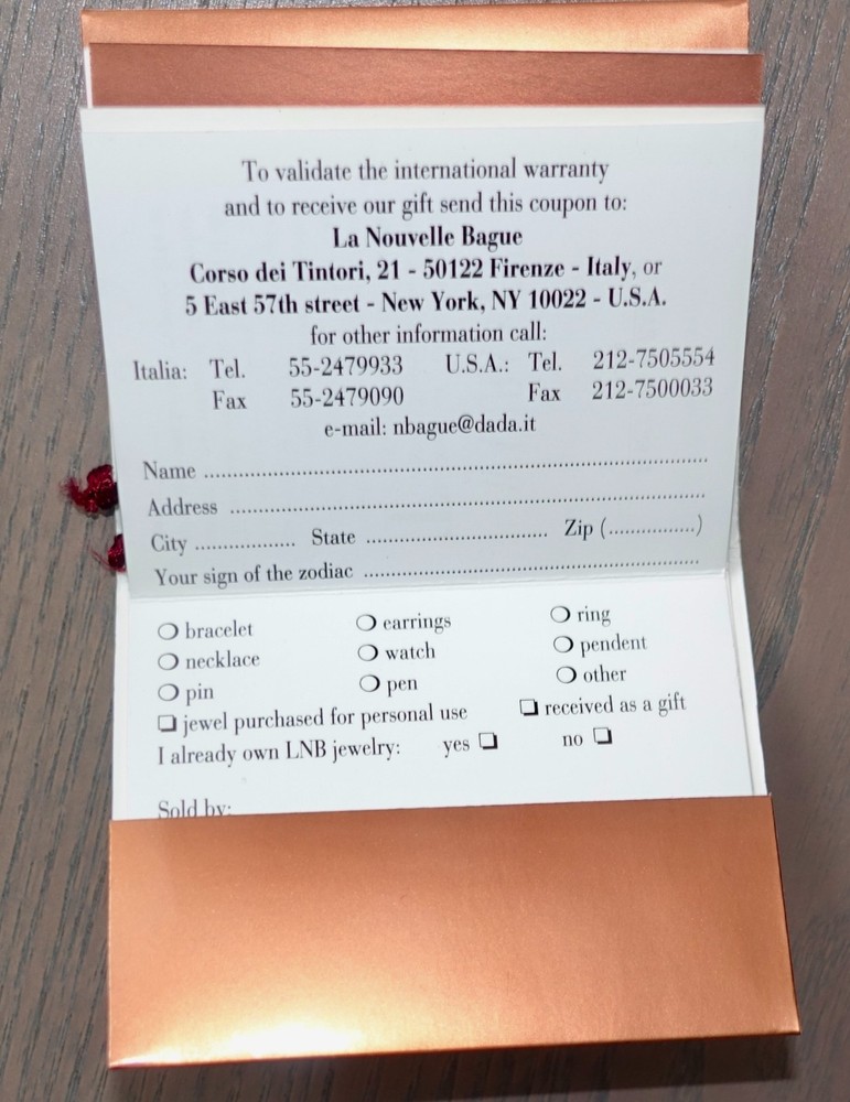 Certificate Of Authenticity LA NOUVELLE