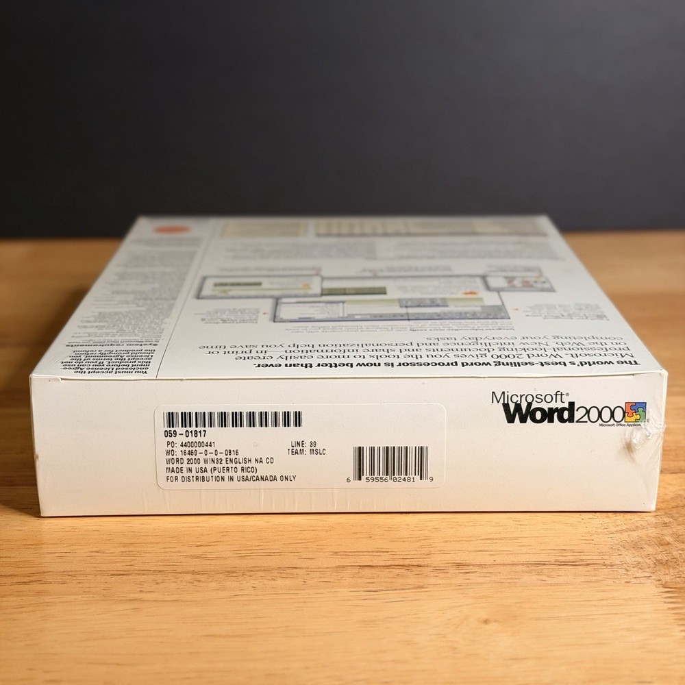 ⚡️RARE NEW Microsoft Word 2000 CD-ROM (Microsoft Office Application) ⚠️SEALED