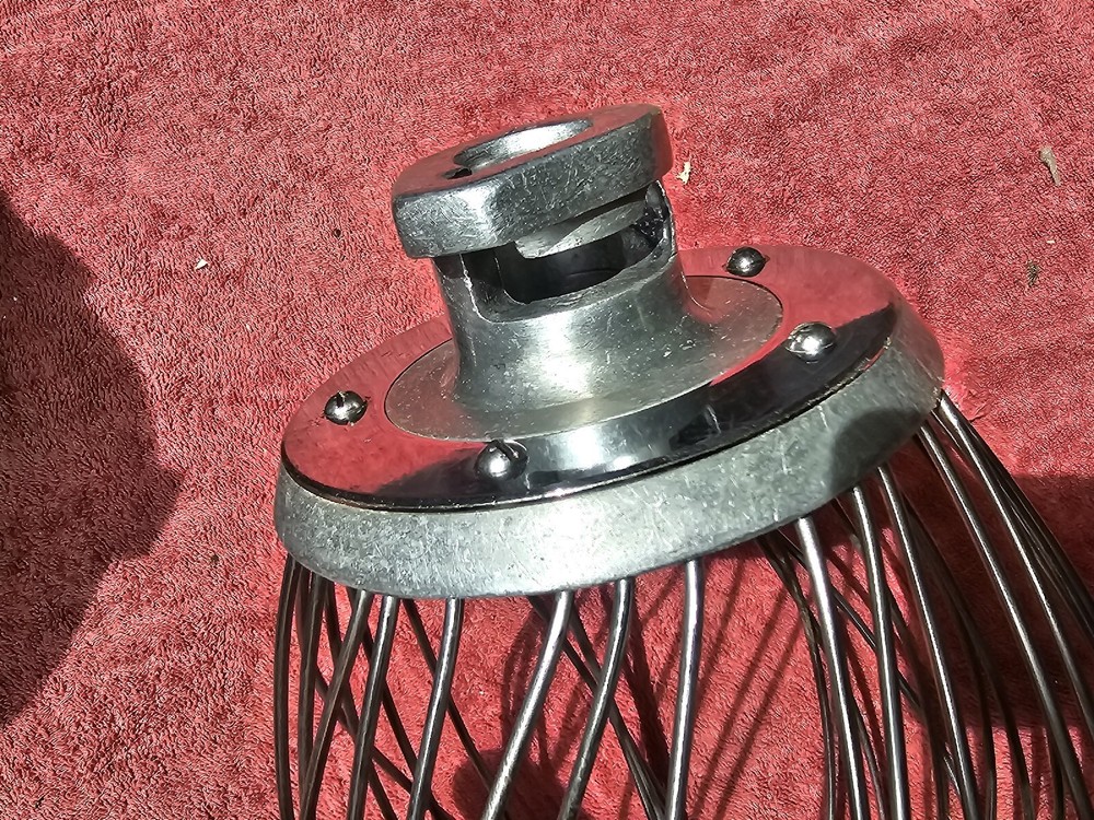 Unmarked Wire Whip. 12" Total Length, 8" Diameter, 1" Bore