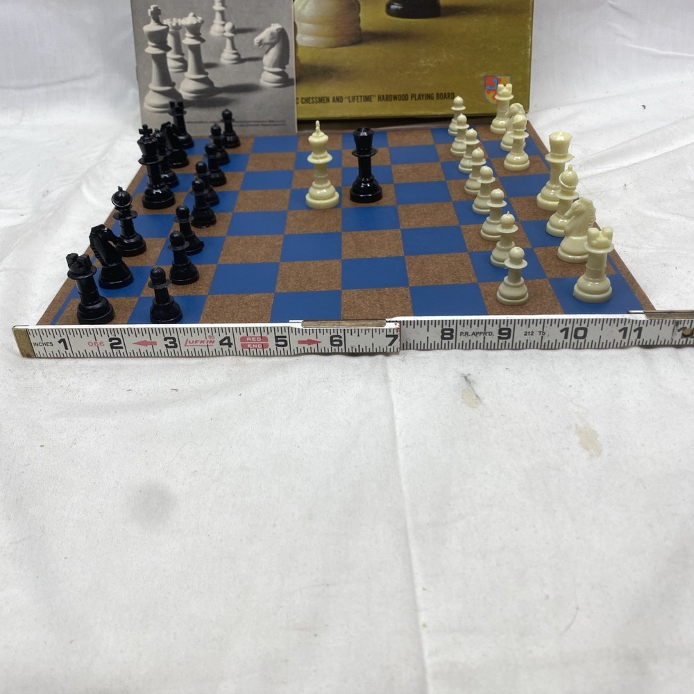Chess Set Tournament 1969 Staunton Design Preowned Complete Original
