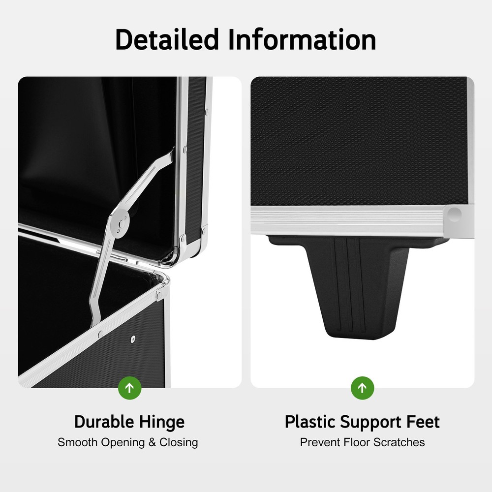 Aluminum Alloy File Lock Box Hand Pull File Case Locking Mobile Business Box