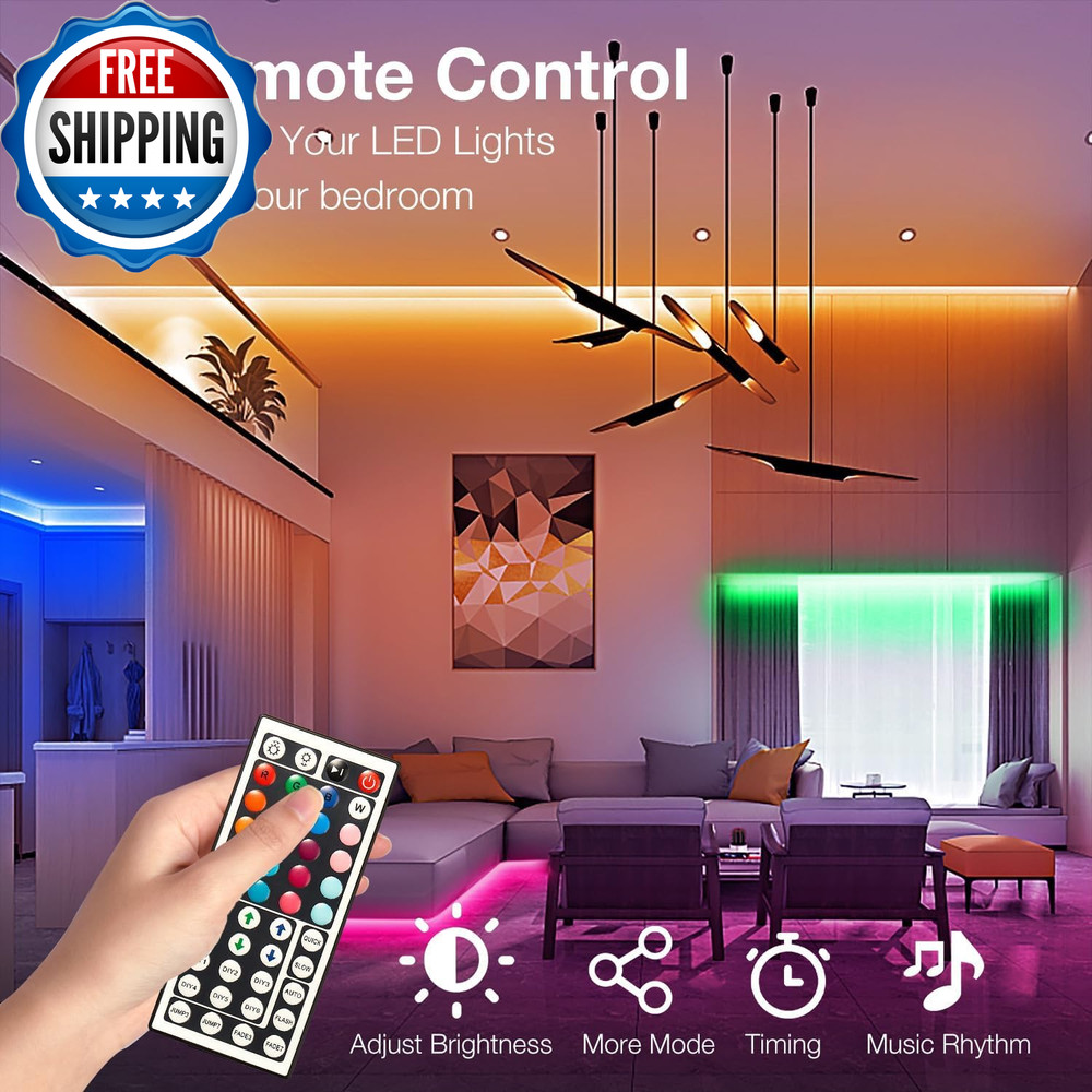 LED Strip Lights 100Ft Smart Lighting with App Remote Control RGB LED...