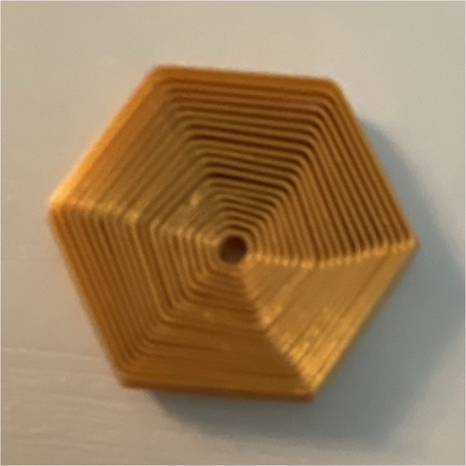 Gold hexagon fidget 3D print