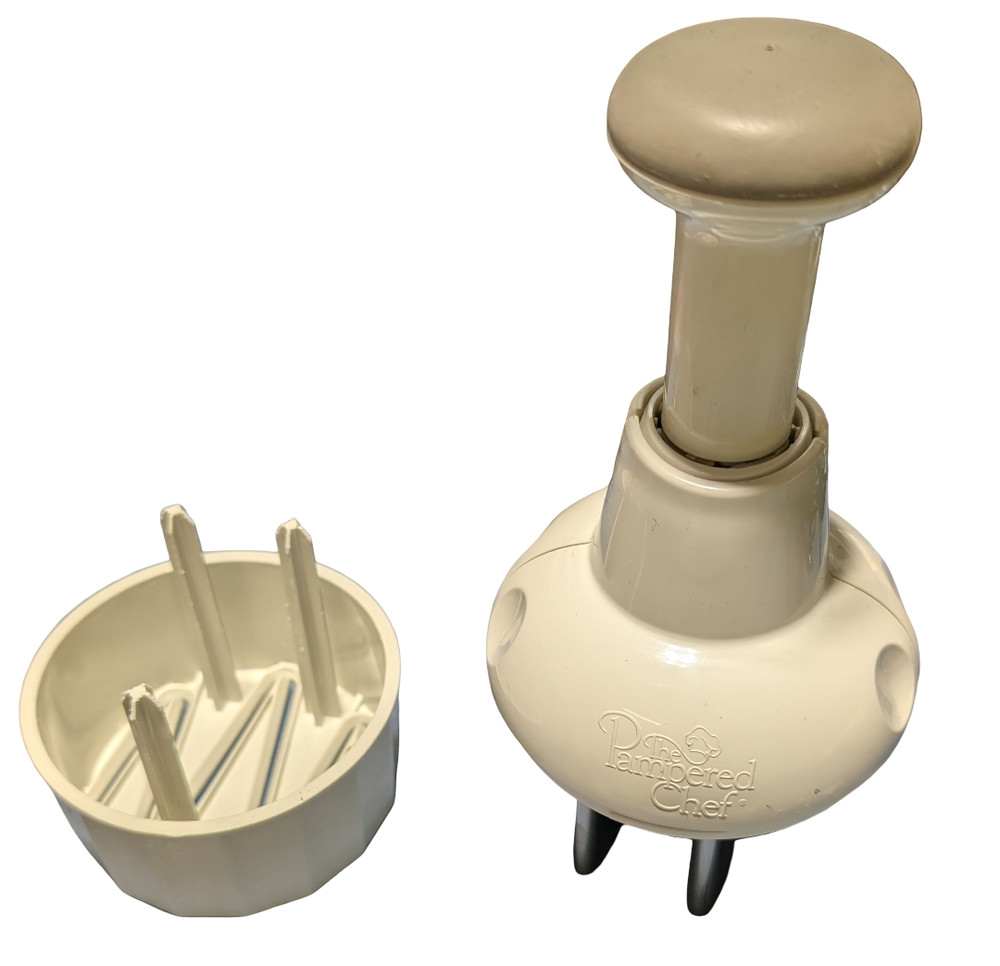 Pampered Chef Food Chopper Replacement Part Rotating Blades Handle + blade guard