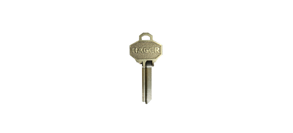Hager 3907 H1 Key Blank Brass Replacement Key