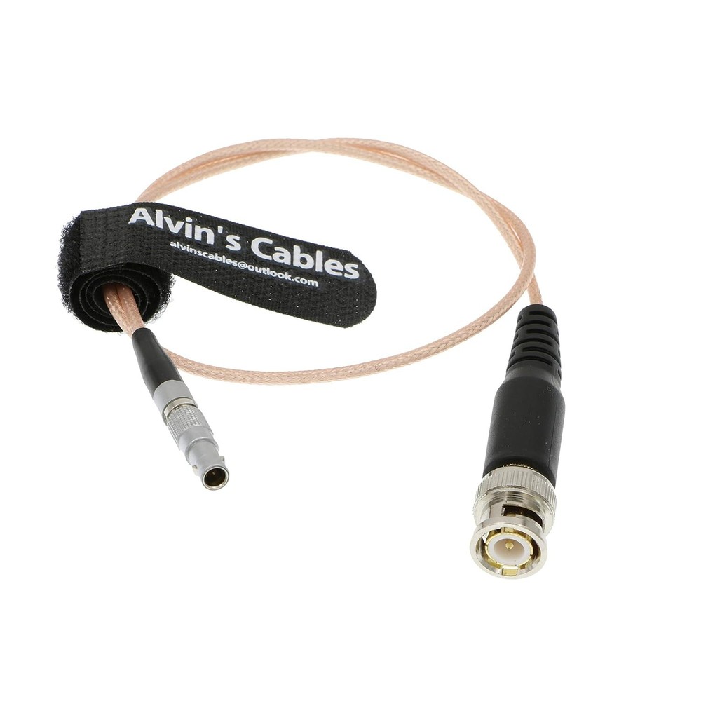 US-Based Timecode Input Cable for Red Scarlet Epic 4 Pin to BNC Overmolded 20in