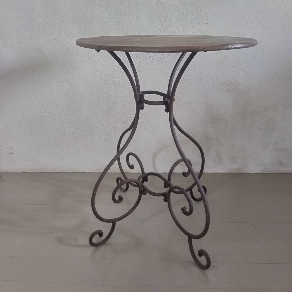 French wrought iron garden table