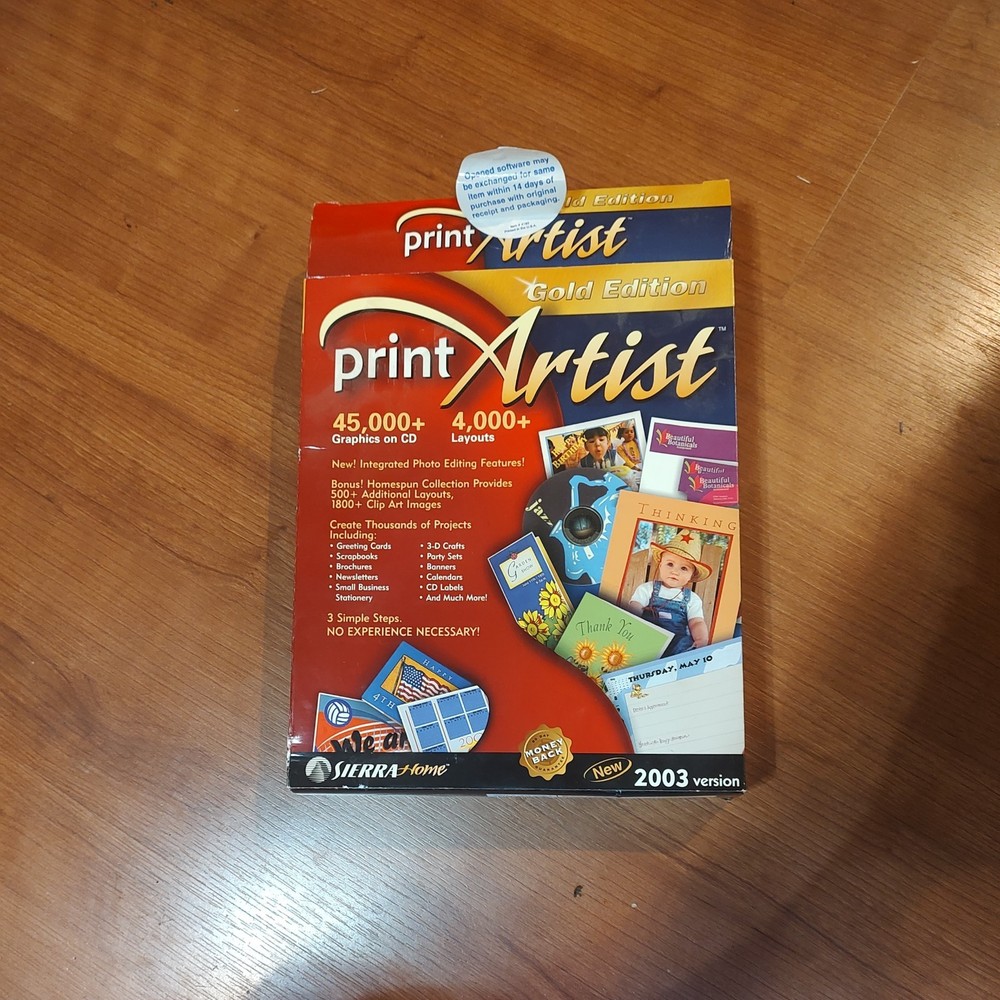 Print Artist 2002 Version Gold Edition PC