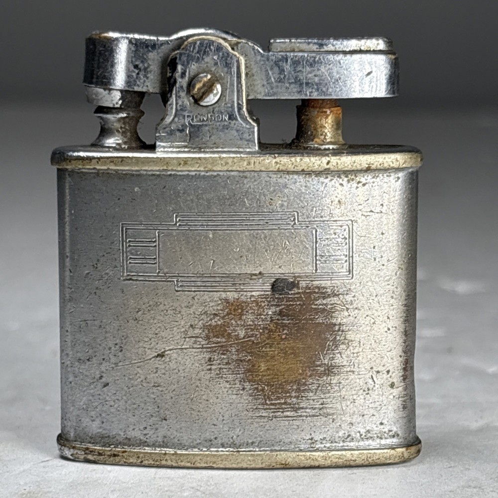 Vintage Ronson Standard Silver Lighter - Untested