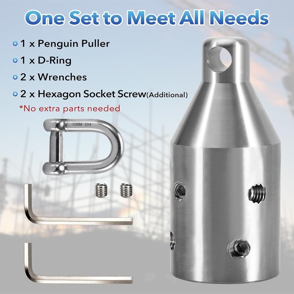 Wire Pulling Grip, 69705 Jr. Wire Puller Attachment Head, Electrical Cable Tool