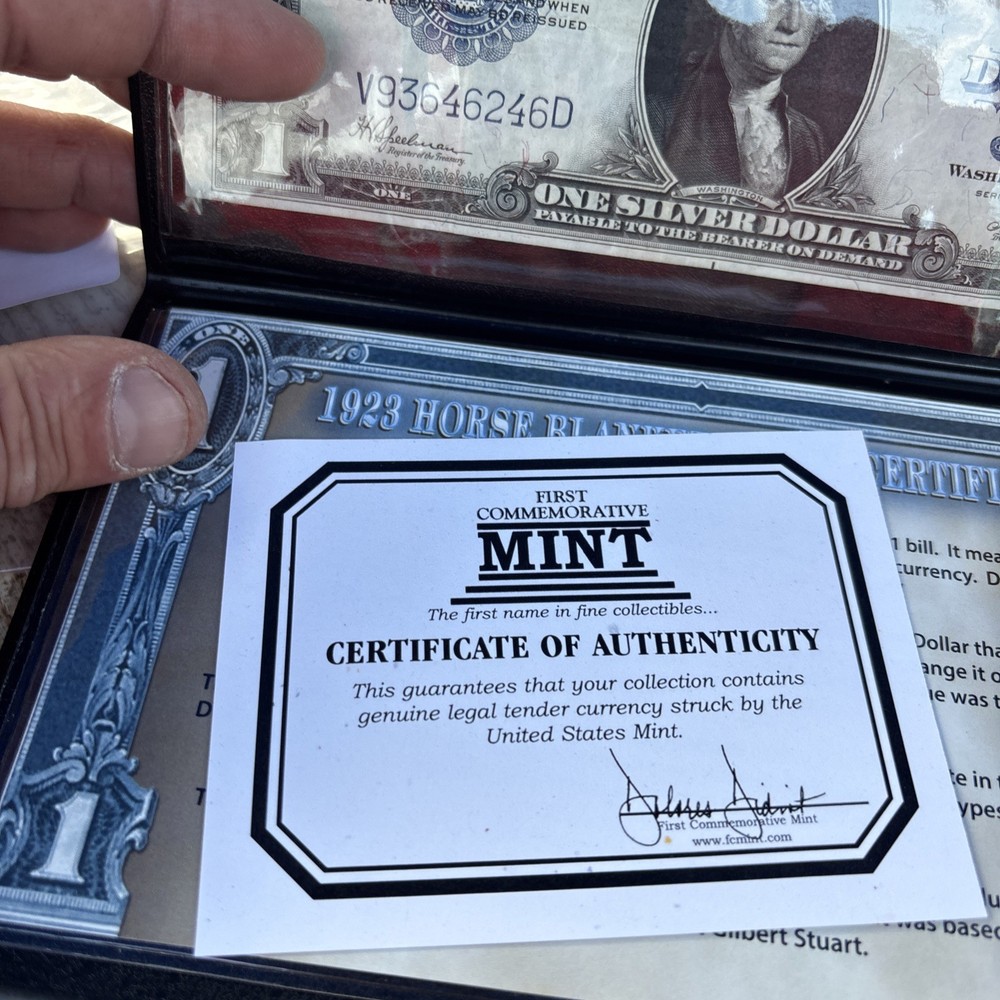 1923 horse blanket silver certificate