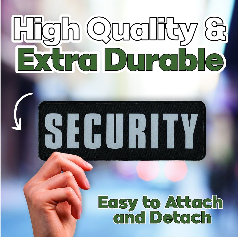 Security Patch – Ultra Reflective Hook and Loop Patch for Tactical Vest