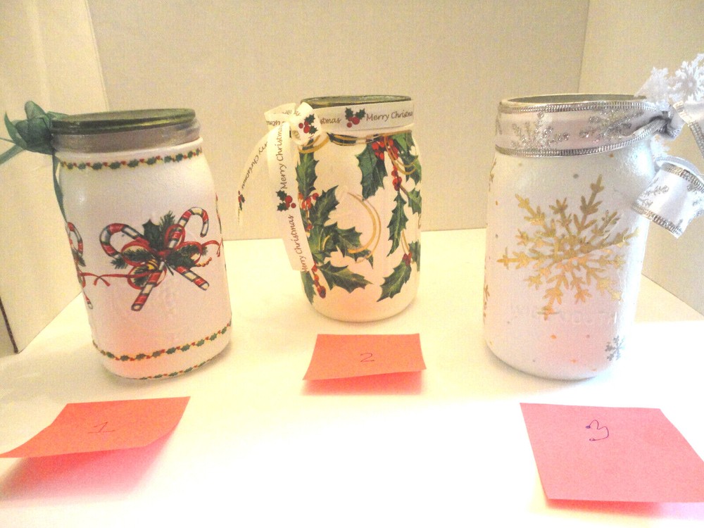 Decoupage Quart Mason Jar ( Handmade)