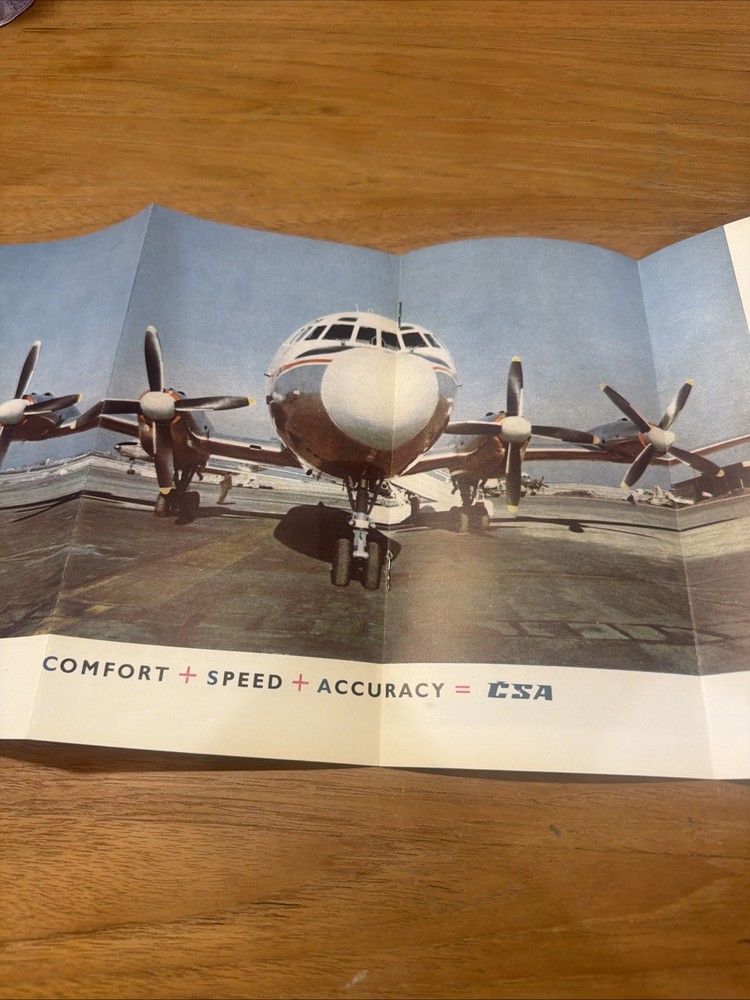 CSA IL-18 Aircraft Advertising Brochure