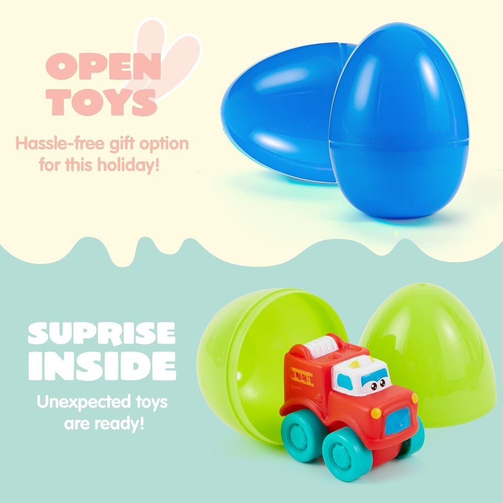 Easter Egg Hunt Prizes - Rubber Car Filled Eggs