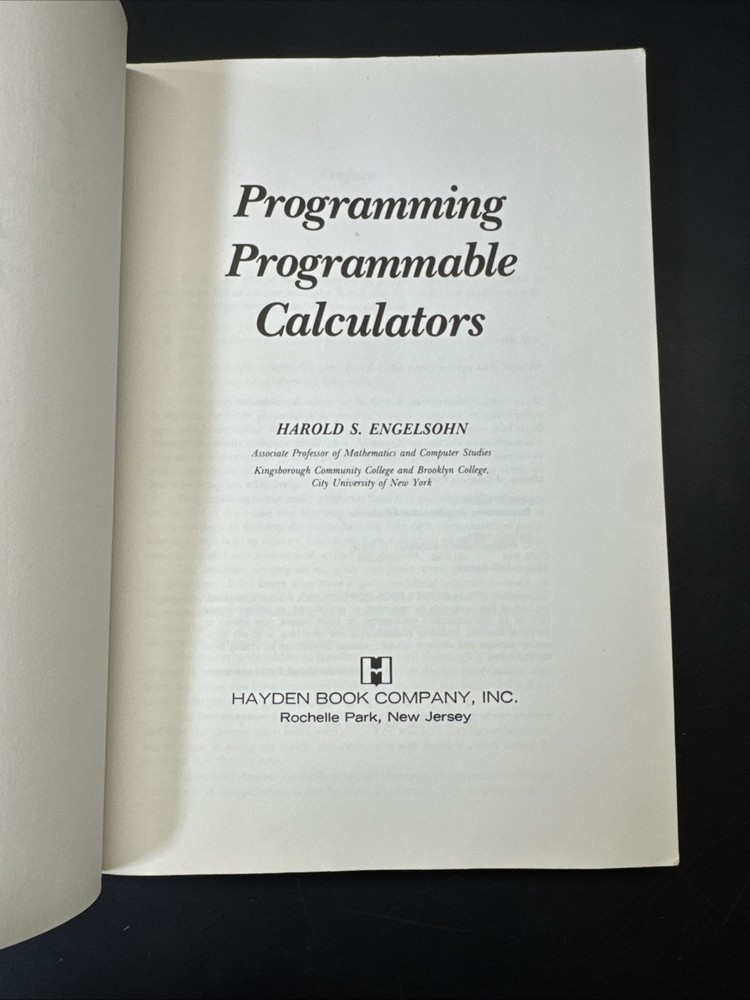 1978 Programming Programmable Calculators TI-59 TI-57 SR-56 SR-52 PC-100C Cradle