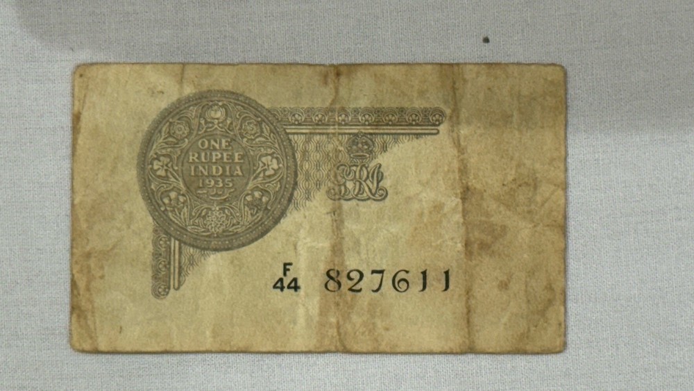 Rare India 1 Rupee note , 1935, King George V, Watermark