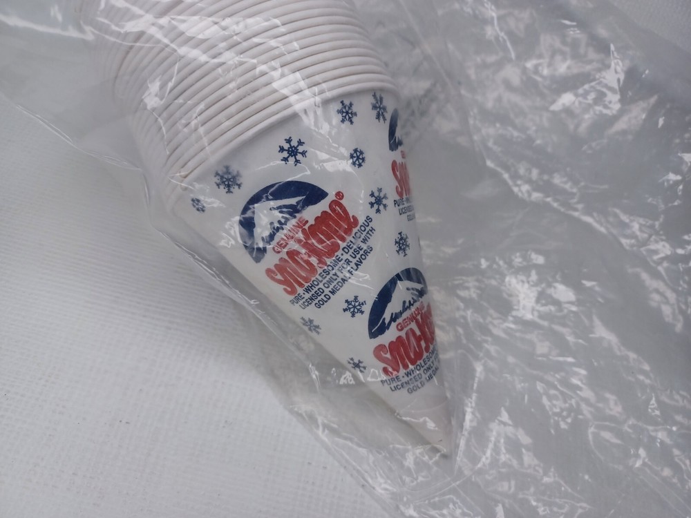 Genuine Sno Cone Paper Cups 27 Pack New