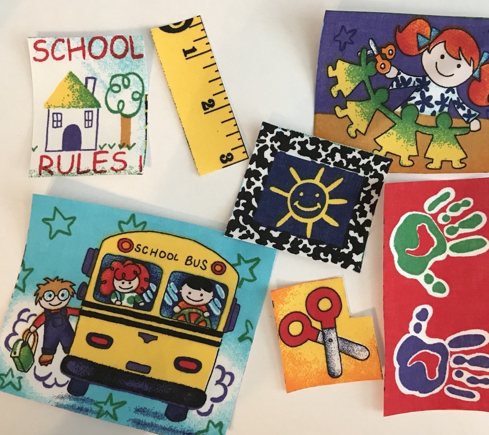 School Days Patches - Iron On Fabric Appliques