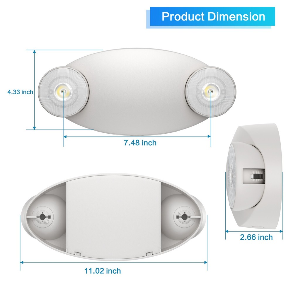 UL Listed 4 Packs Led Emergency Light Exit Signs Commercial Emergency Lights.