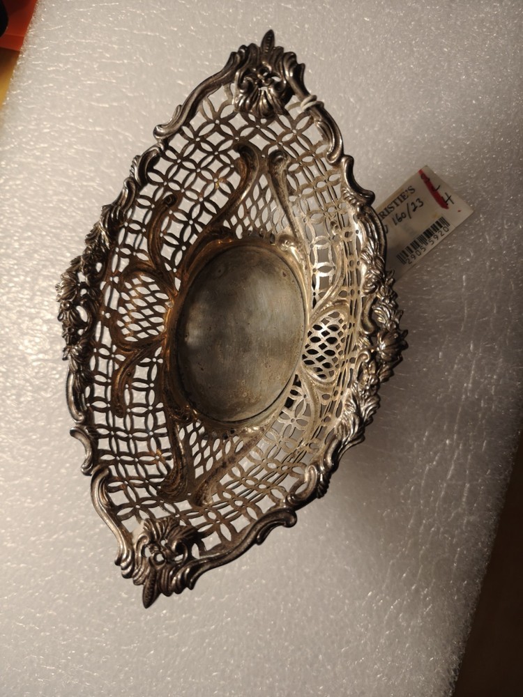 ENGLISH VICTORIAN STERLING SILVER fruit basket 1860'S