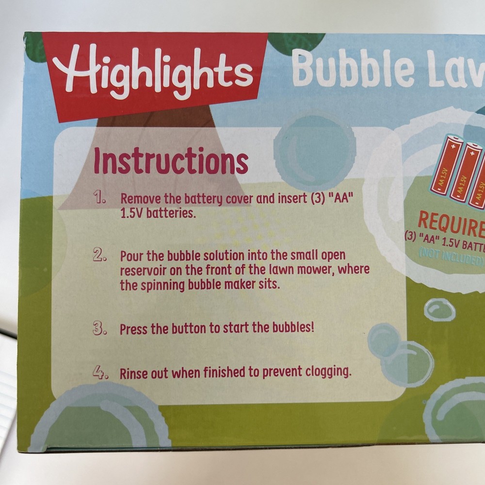Highlights Bubble Lawn Mower Pink and Yellow