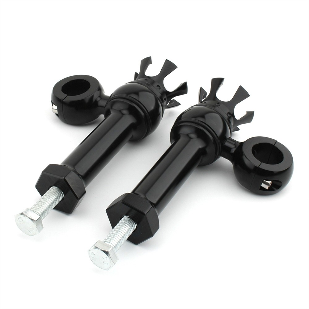 1" Motorcycle Handlebar Handle Bar Riser Mount Clamps Adapter For Harley Black
