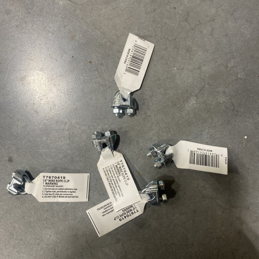 Campbell Electro-Galvanized Wire Rope Clip 1/8" T7670419 (5 PACK)