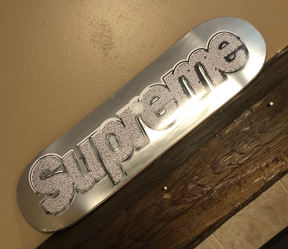 Supreme Bling Skateboard Skateboard Deck Silver SS13