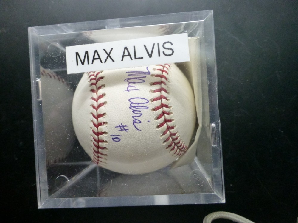 Max Alvis Signed Major League Baseball with Case & COA