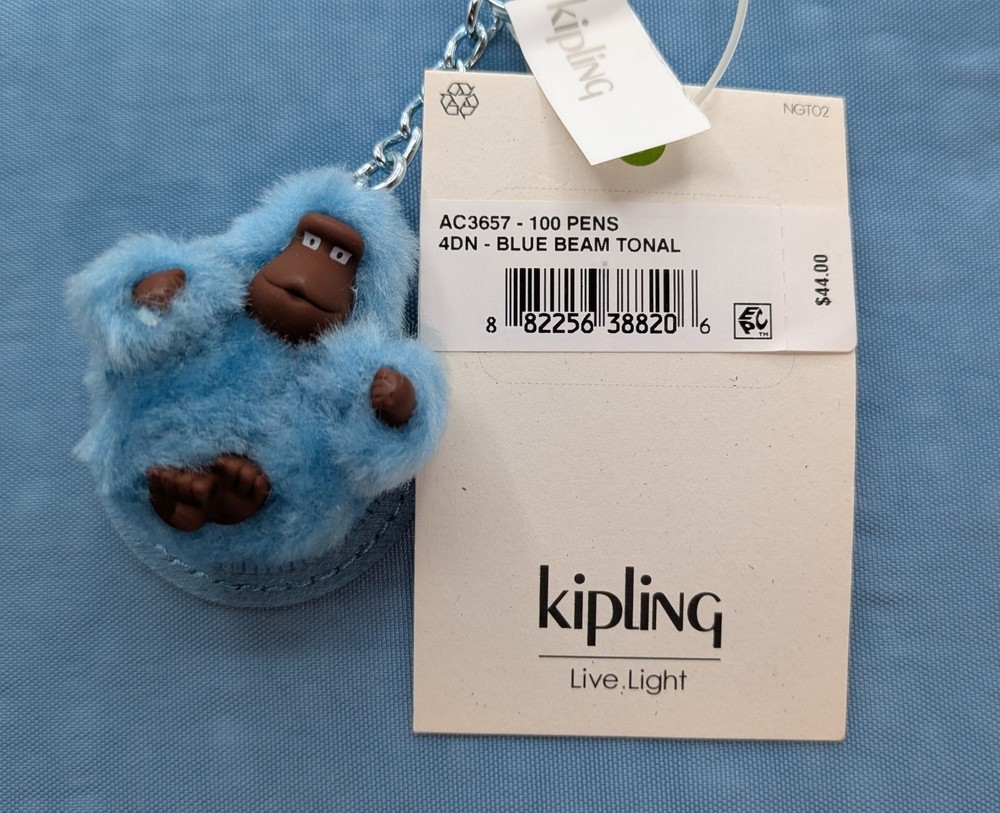 Kipling 100 Pens Printed Case Pencil Accessory BLUE BEAM TONAL