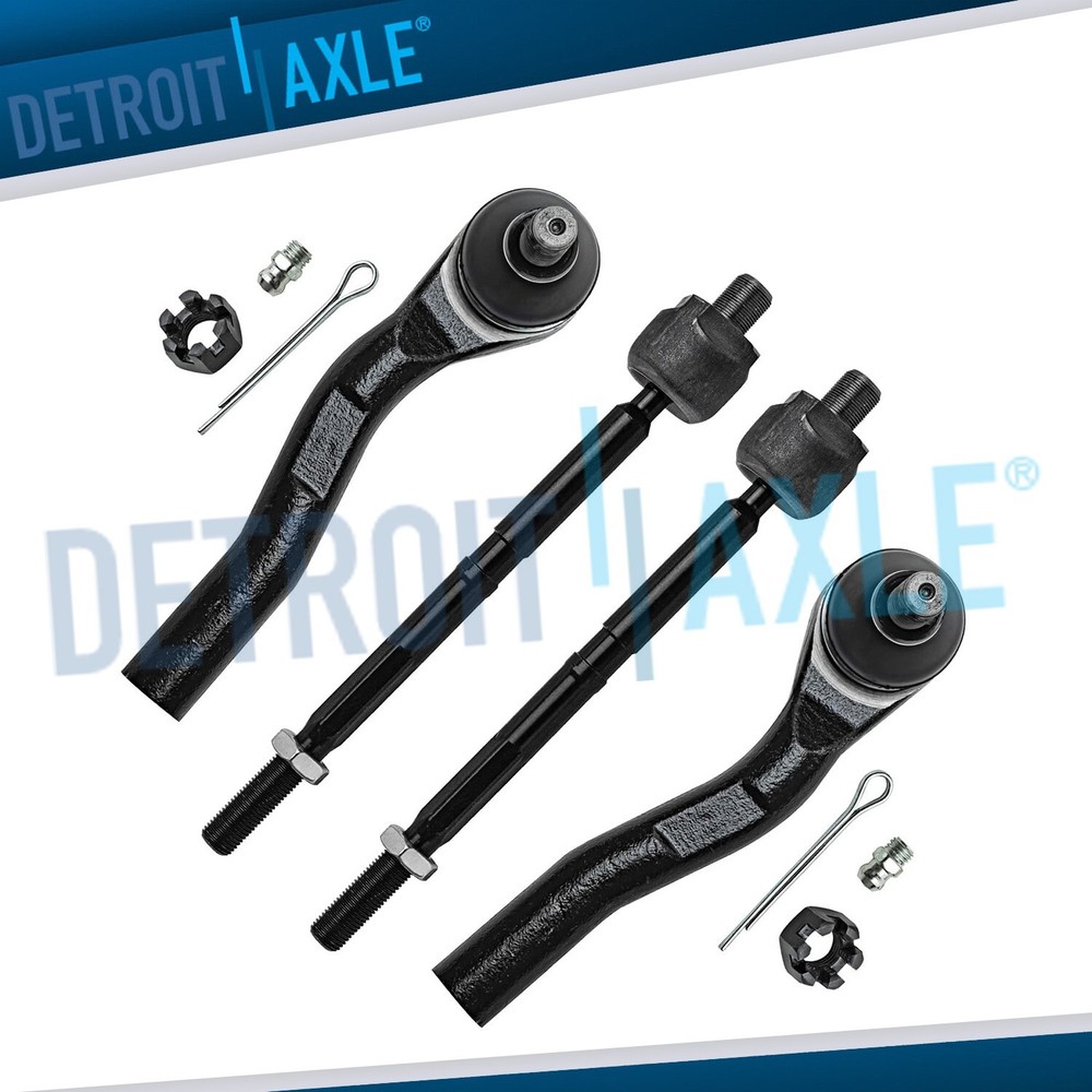 Front Inner Outer Tie Rods Complete Kit for 2012 2013 2014 2015 2016 Honda CR-V