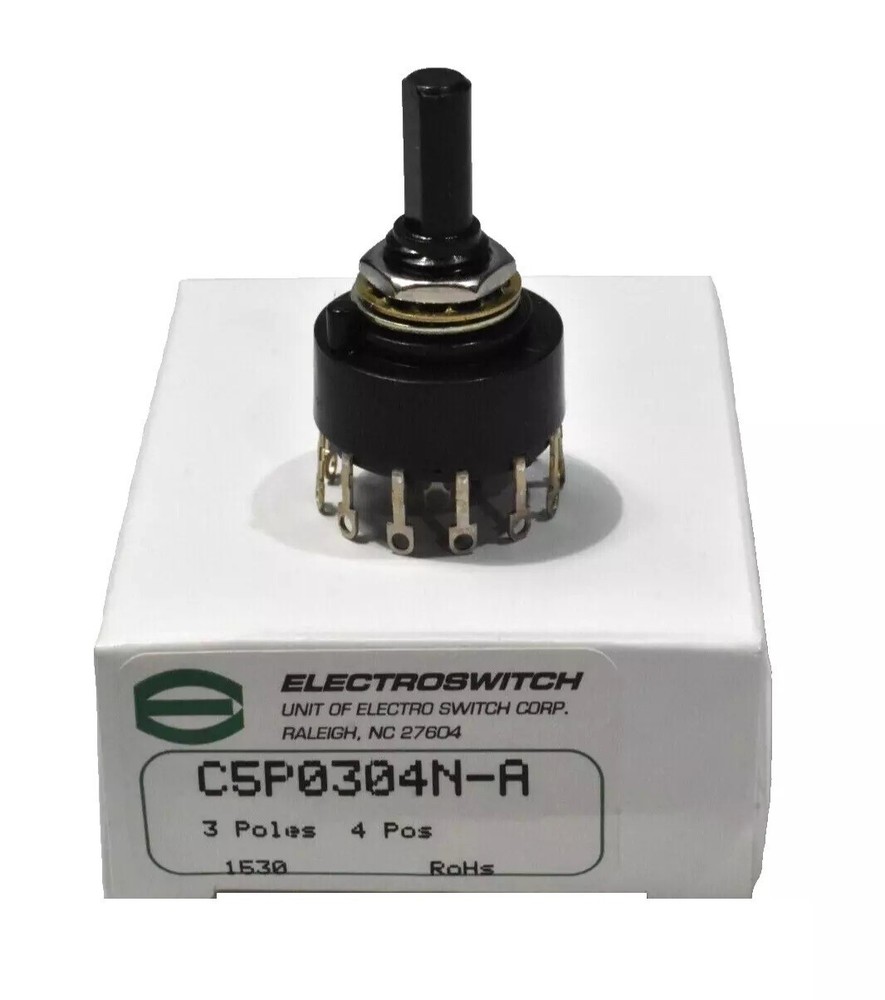 Electroswitch C5P0304N-A Rotary Switch 3 Pole, 4 Pos New