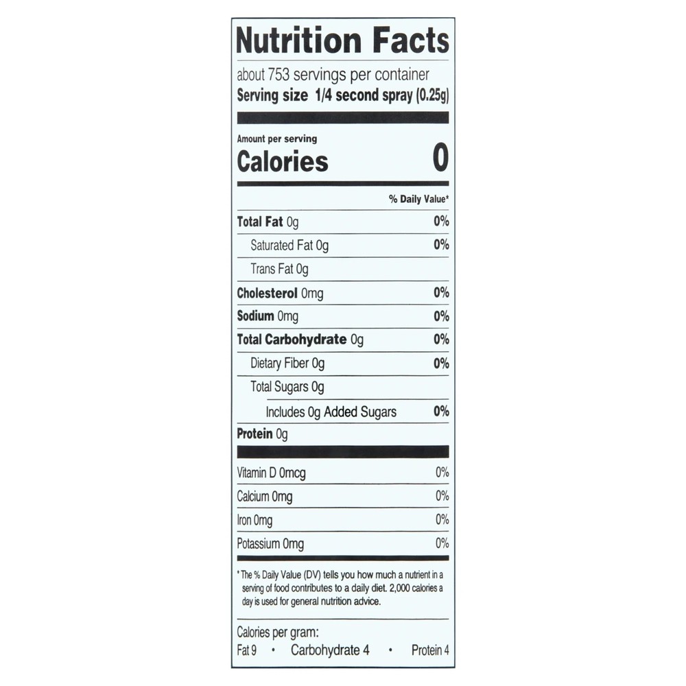 Great Value Vegetable Cooking Spray, 8 oz (Pack 6)
