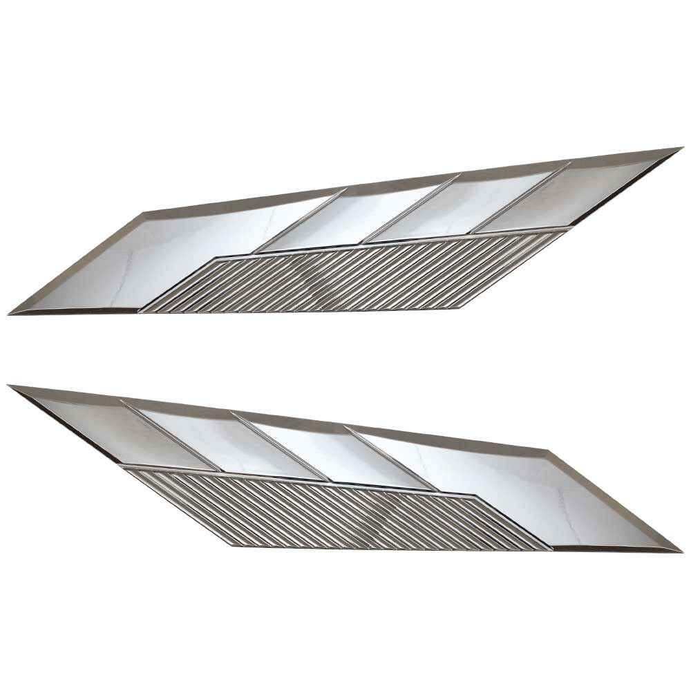 Cruisers Boat Raised Hull Decals | Accent Silver Stickers (2 PC)