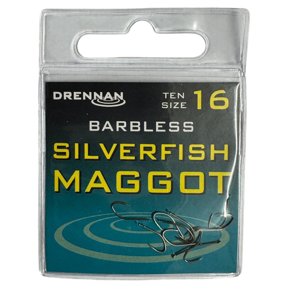 Drennan Silverfish Maggot Spade End Barbless Hooks