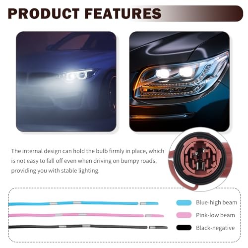 2PCS 3157 Turn Signal Socket,Standard Brake Light Socket with Tail Light