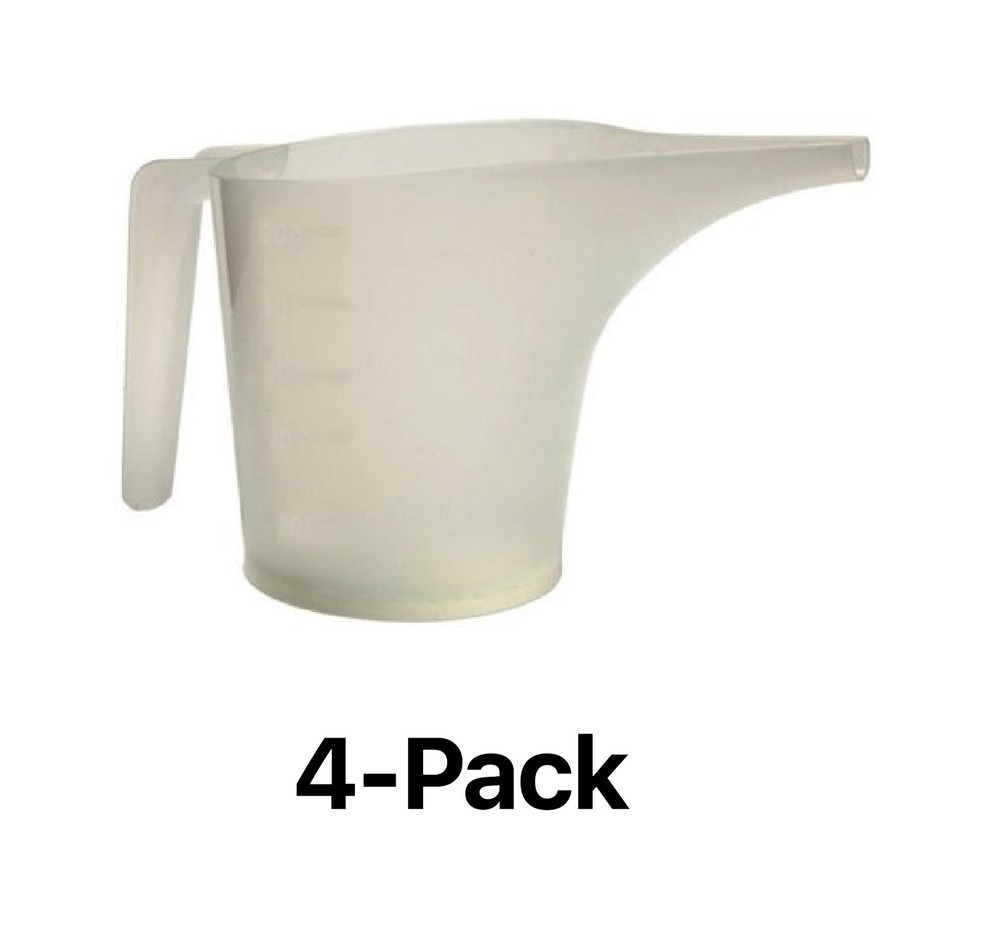 Norpro Plastic Measuring Funnel Pitcher, 2 Cup Capacity (4-Pack)