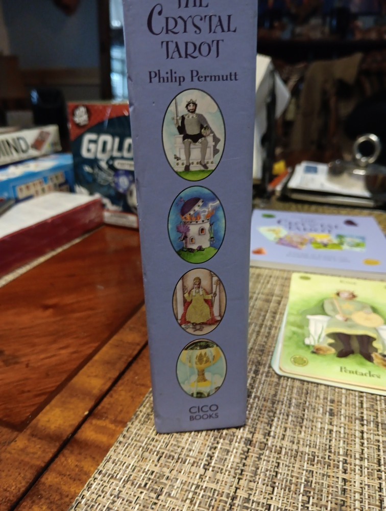 THE CRYSTAL TAROT by Philip Permutt. Set Includes Full Deck, Guidebook & Box. VG