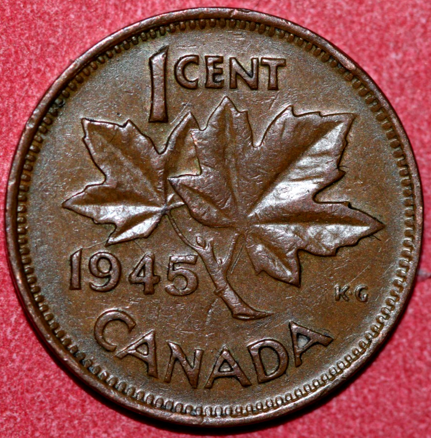 Canada  1945     Cent     King George VI   19mm