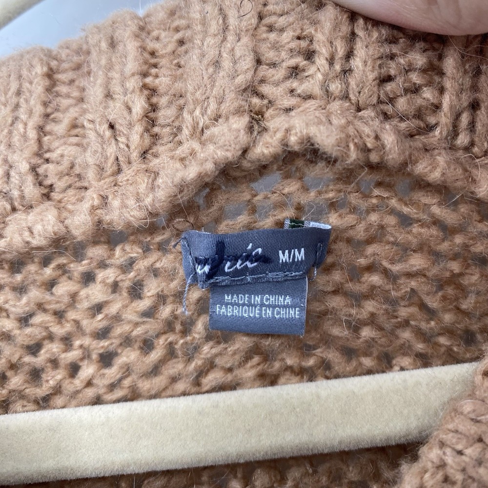 Aerie Size M Brown Oversized Wool Alpaca Blend Oversized Sweater Boho