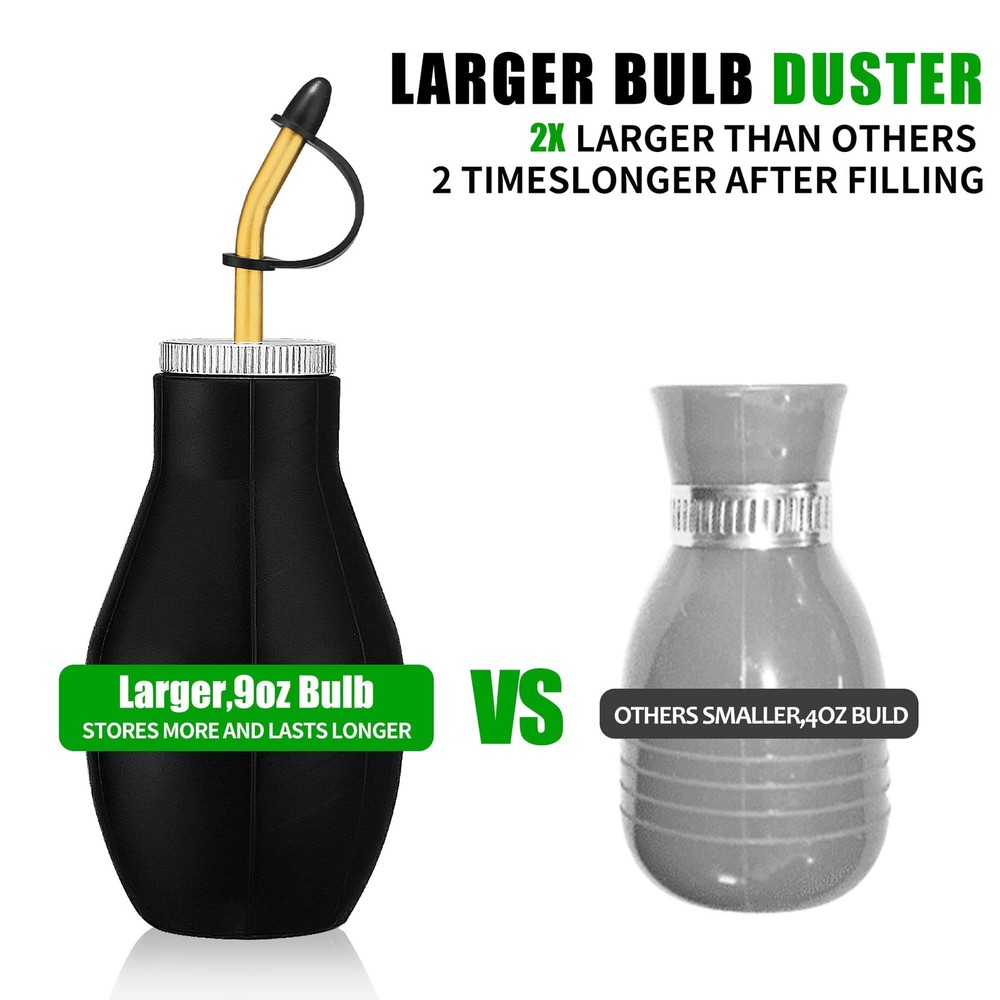 Bulb Duster Sprayer Insect Buster – Handheld, 7" Extendable Applicator Dispenser