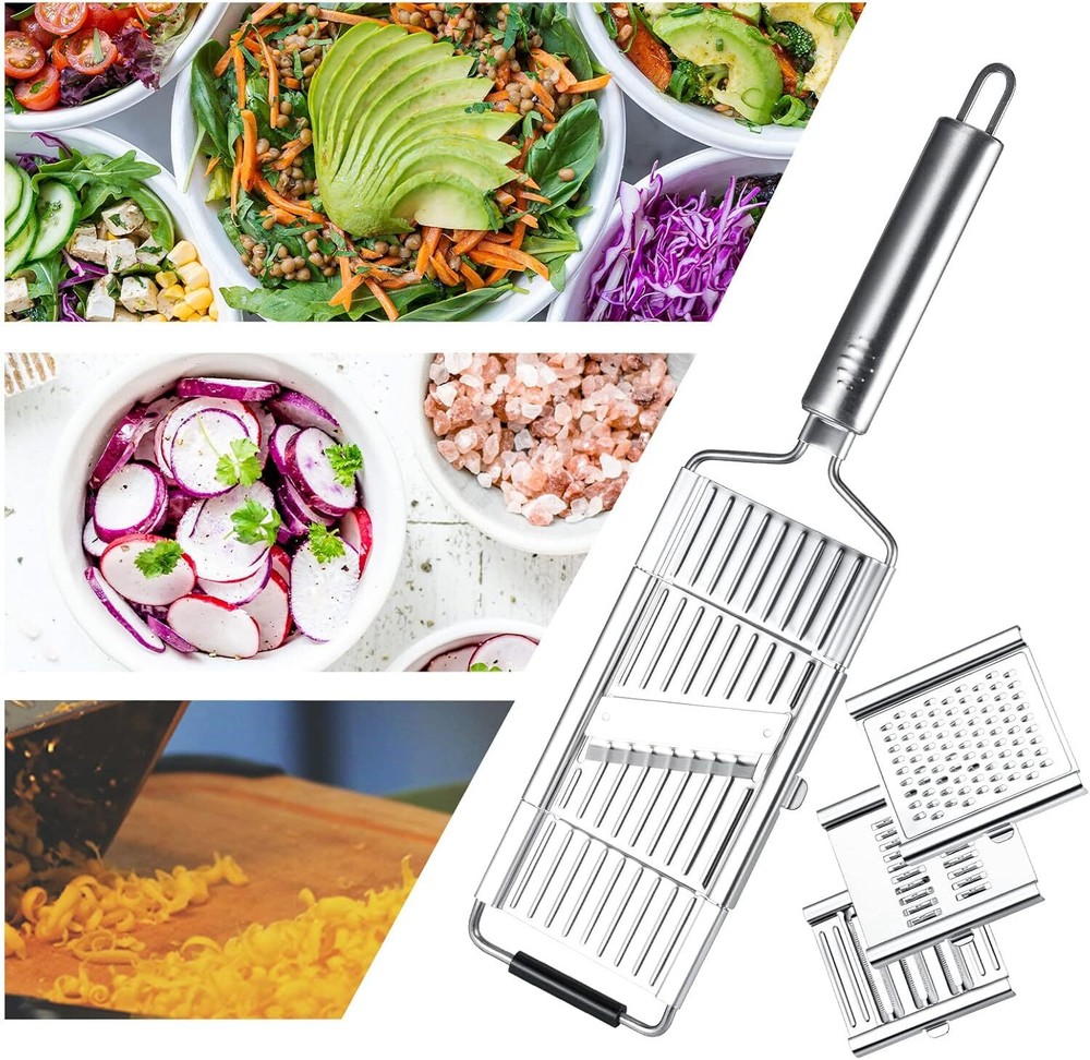 Professional Handheld Cheese Grater: Stainless Steel Handle for Kitchen