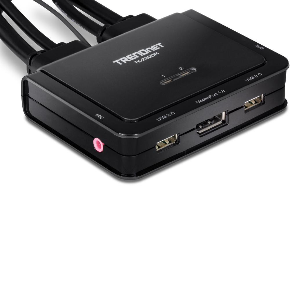 TRENDnet TK-220DPi, 2-Port 4K DisplayPort KVM Switch