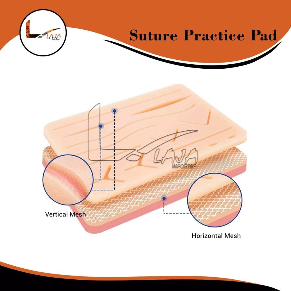 14 Wound Silicone Suture Practice Pad – 3-Layer Realistic Training Tool DS-1496