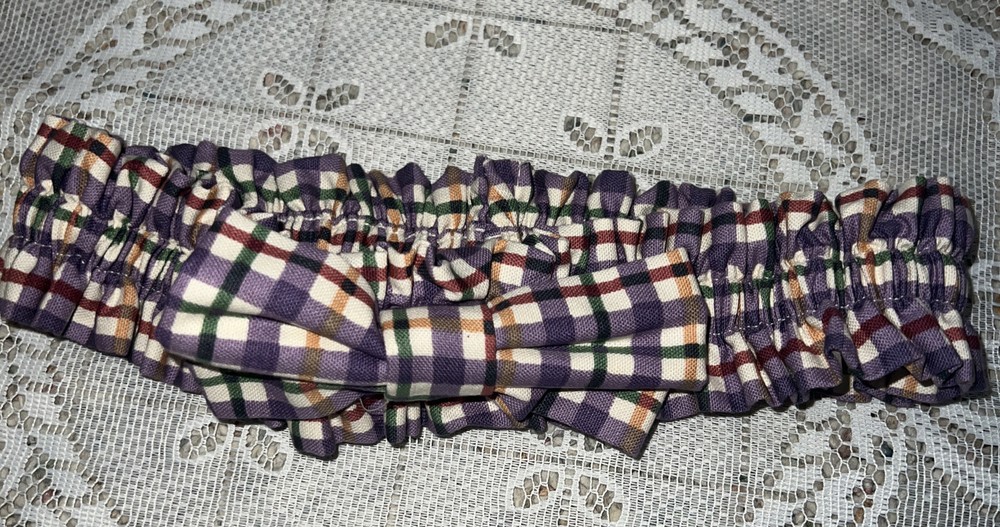 Longaberger Medium Garter - Blueberry Plaid