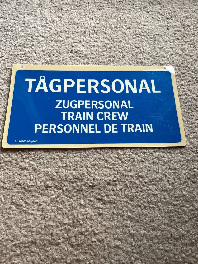 Plastic Train Crew Sign - 11 1/4 x 6