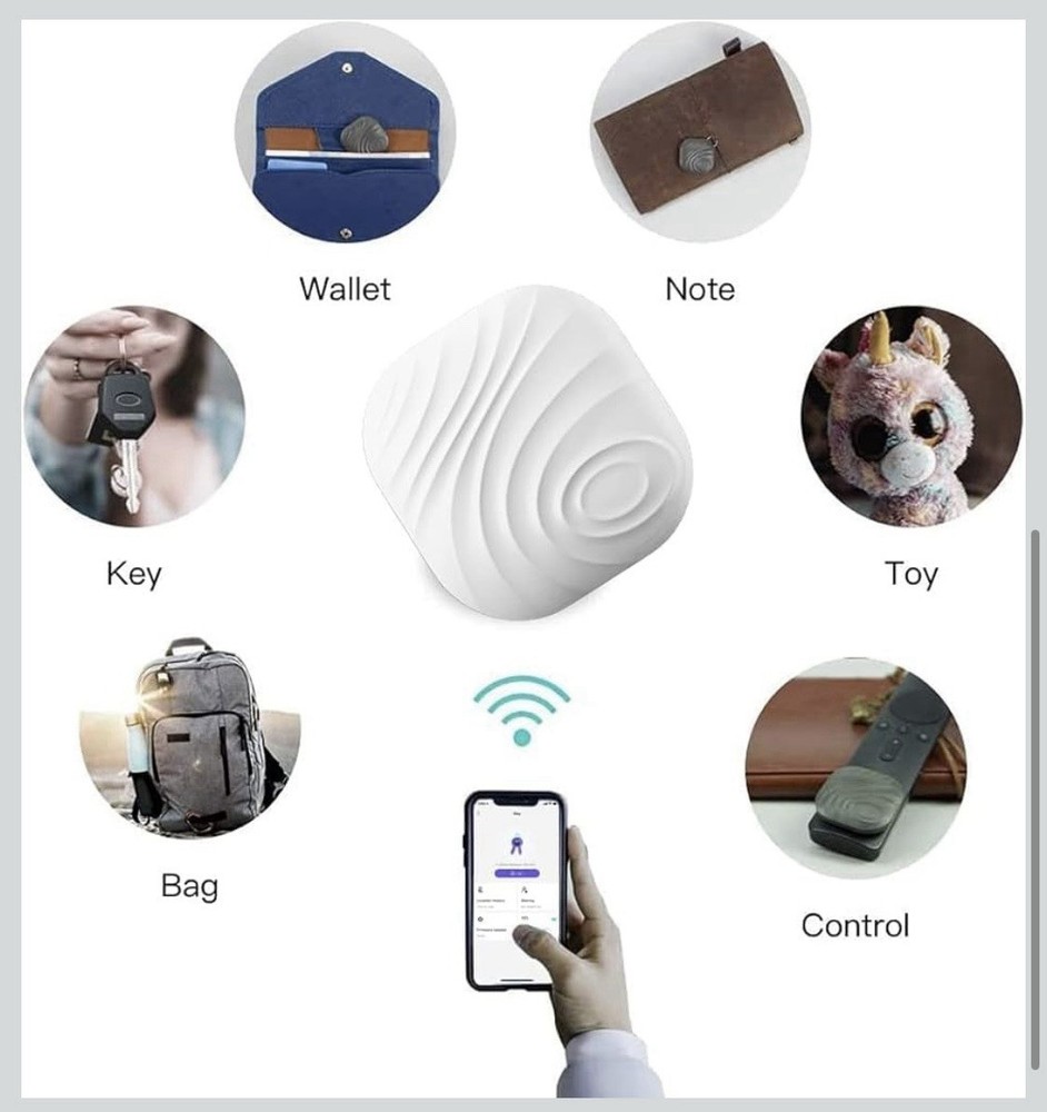 Nutale Findthing Key Finder 4-Pack Bluetooth Tracker for Keys, Wallets - White