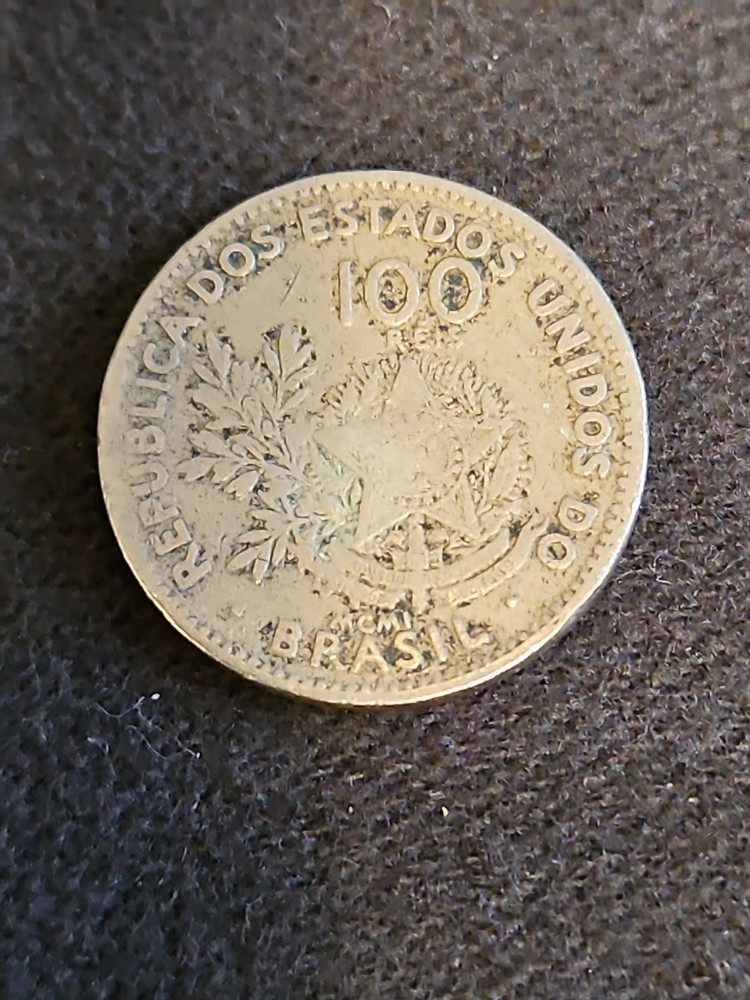 Brazil 100 Reis Coin 1901