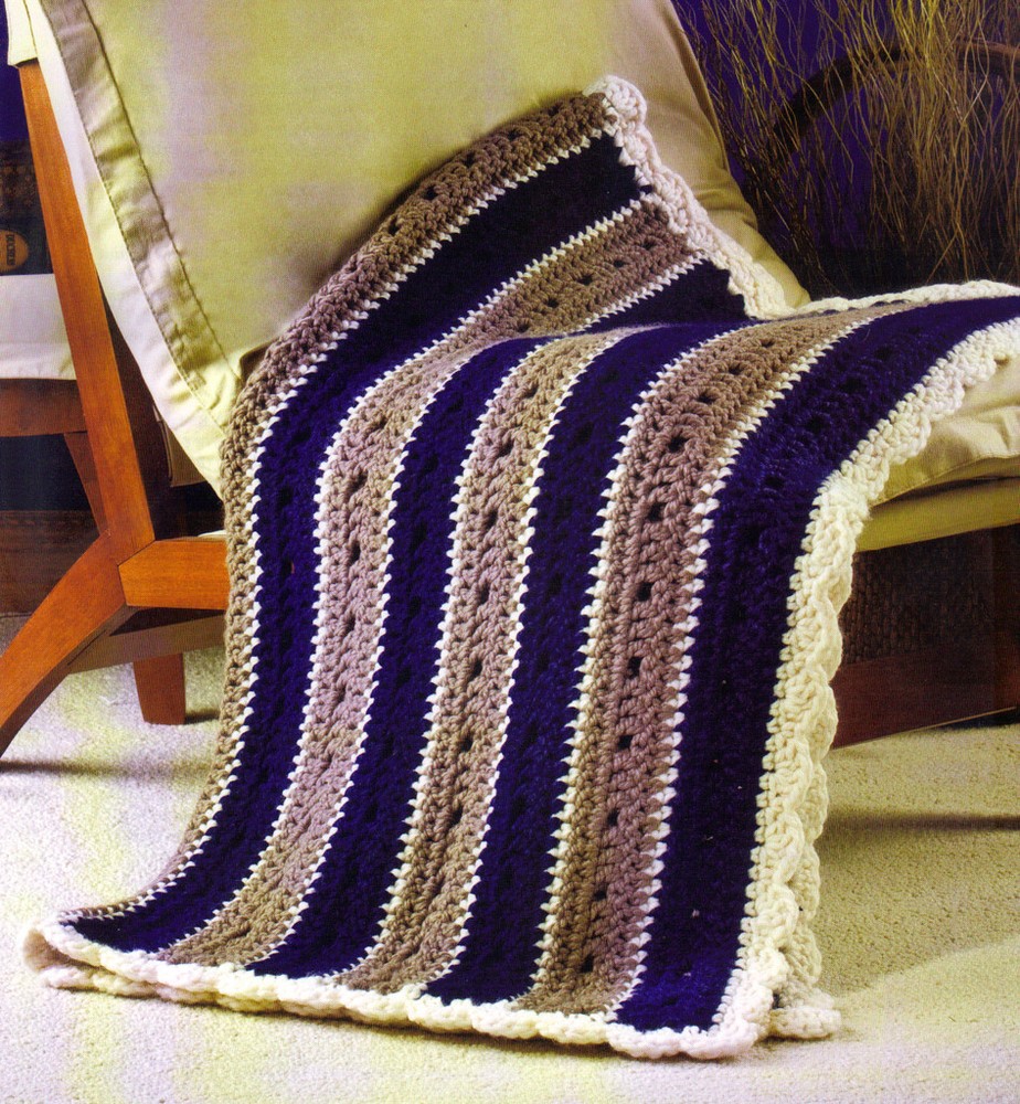GORGEOUS Sand & Sea Afghan/CROCHET PATTERN INSTRUCTIONS ONLY